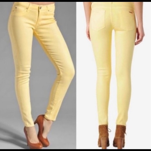 Hudson Yellow Skinny Jeans size 26 - Picture 2 of 6